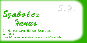 szabolcs hanus business card